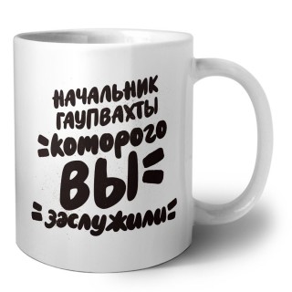 начальник гаупвахты которого вы заслужили