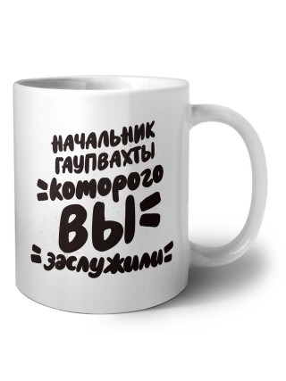 начальник гаупвахты которого вы заслужили