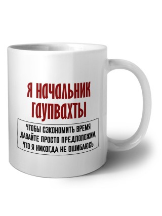 я начальник гаупвахты чтобы сэкономить время давайте просто предположим, что я никогда не ошибаюсь