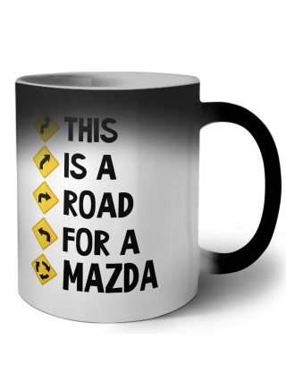 This is a road for a Mazda