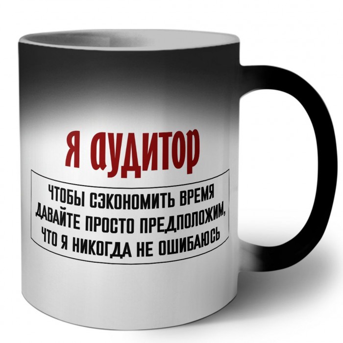 я аудитор чтобы сэкономить время давайте просто предположим, что я никогда не ошибаюсь