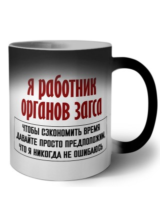 я работник органов загса чтобы сэкономить время давайте просто предположим, что я никогда не ошибаюсь