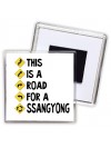 This is a road for a Ssangyong