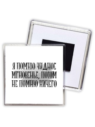 я помню чудное мгновенье, потом не помню ничего
