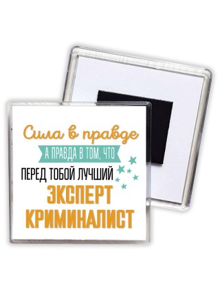 Сила в правде а правда в том, что перед тобой лучший эксперт криминалист