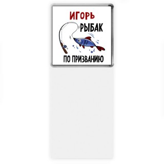 Игорь рыбак по призванию