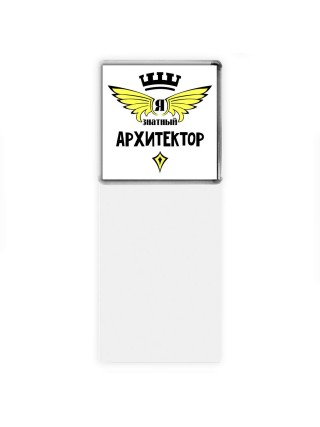 Я знатный архитектор