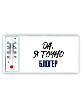Да, я точно блогер