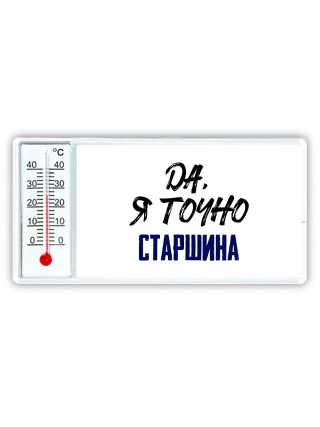 Да, я точно старшина