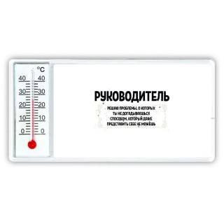 руководитель решаю проблемы, о которых ты не догадываешься способом, который даже представить себе не можешь