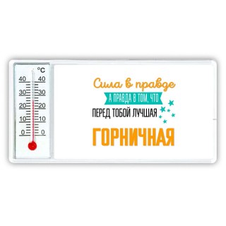 Сила в правде а правда в том, что перед тобой лучшая горничная