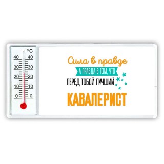 Сила в правде а правда в том, что перед тобой лучший кавалерист