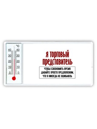 я торговый представитель чтобы сэкономить время давайте просто предположим, что я никогда не ошибаюсь