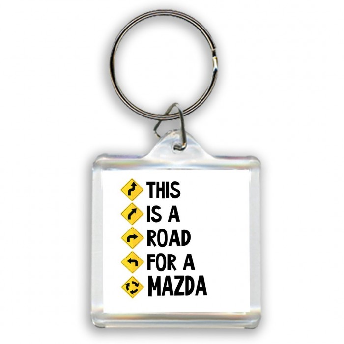 This is a road for a Mazda