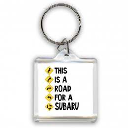 This is a road for a Subaru