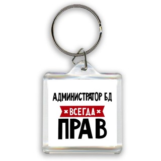 Администратор Бд всегда прав