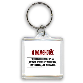 я каменотёс чтобы сэкономить время давайте просто предположим, что я никогда не ошибаюсь