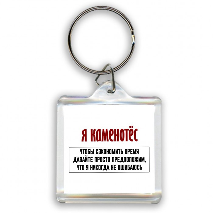 я каменотёс чтобы сэкономить время давайте просто предположим, что я никогда не ошибаюсь