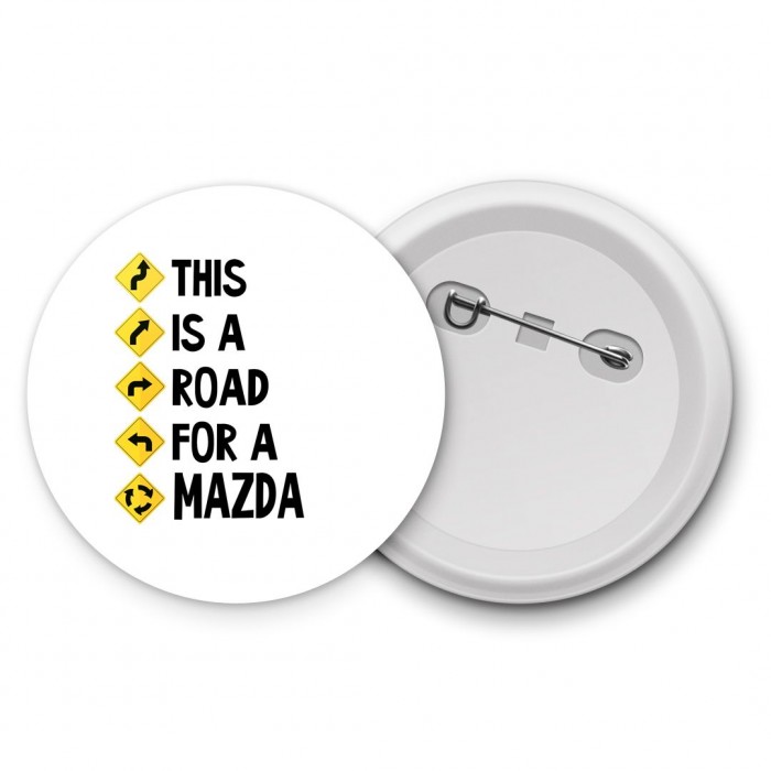 This is a road for a Mazda